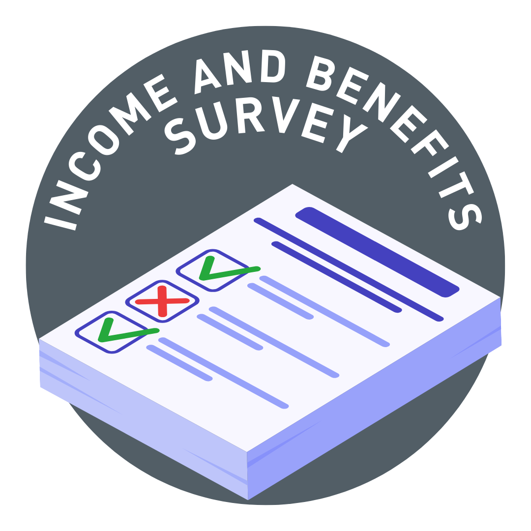 logo for income and benefits survey